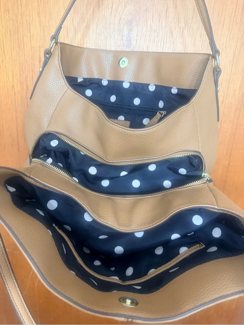 Anne Klein Taupe Hobo Shoulder Bag